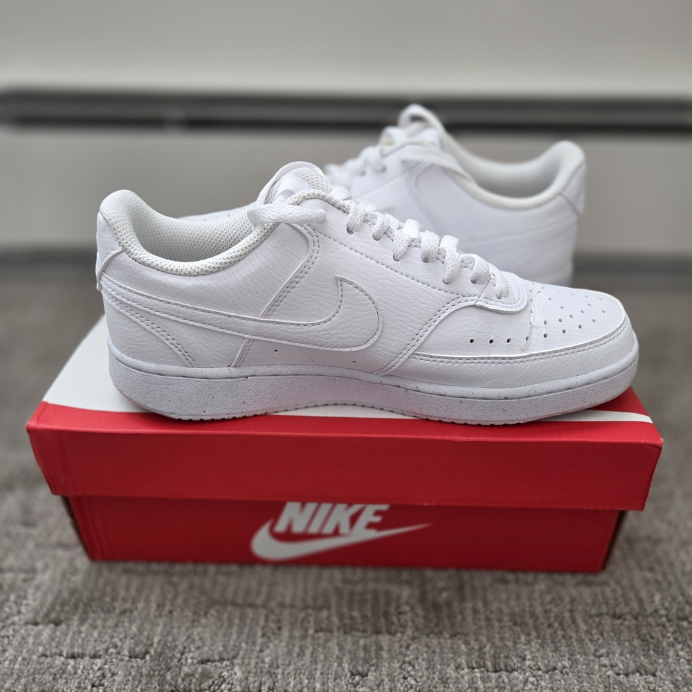 Nike Women's Court Vision Low NN All-White Sneakers 7.5